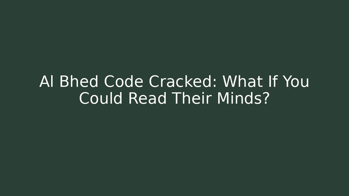 Al Bhed Code Cracked: What If You Could Read Their Minds?