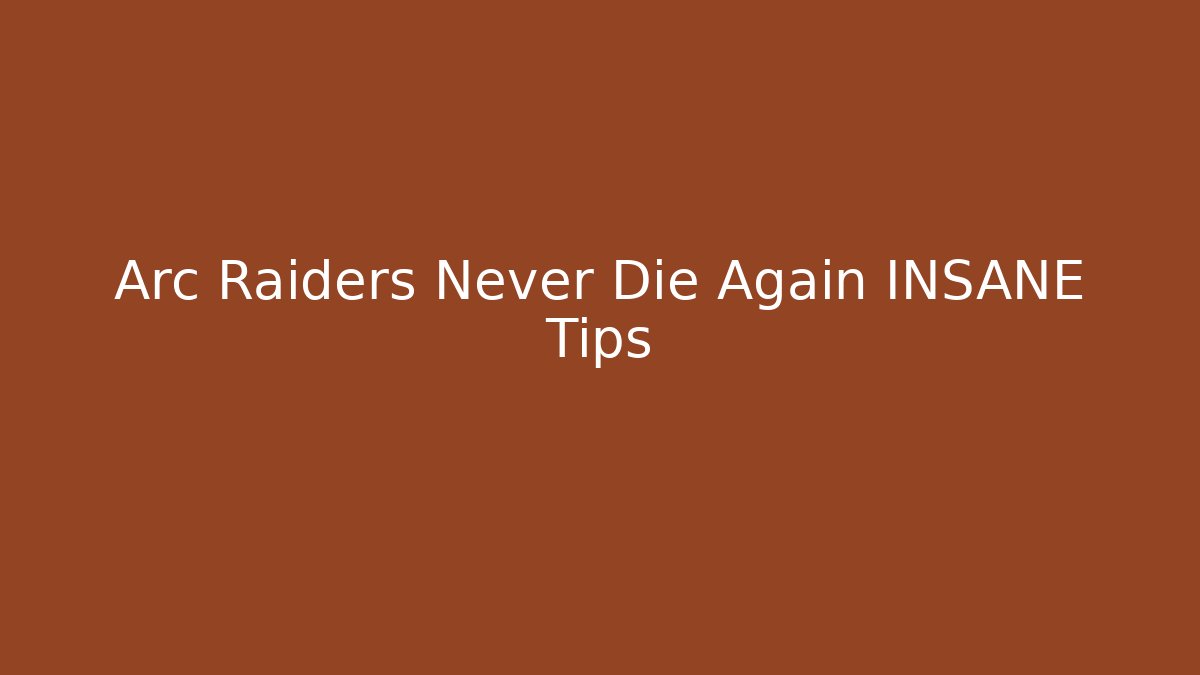 Arc Raiders Never Die Again INSANE Tips - Buddy Program