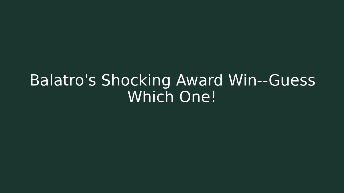 Balatro's Shocking Award Win—Guess Which One!