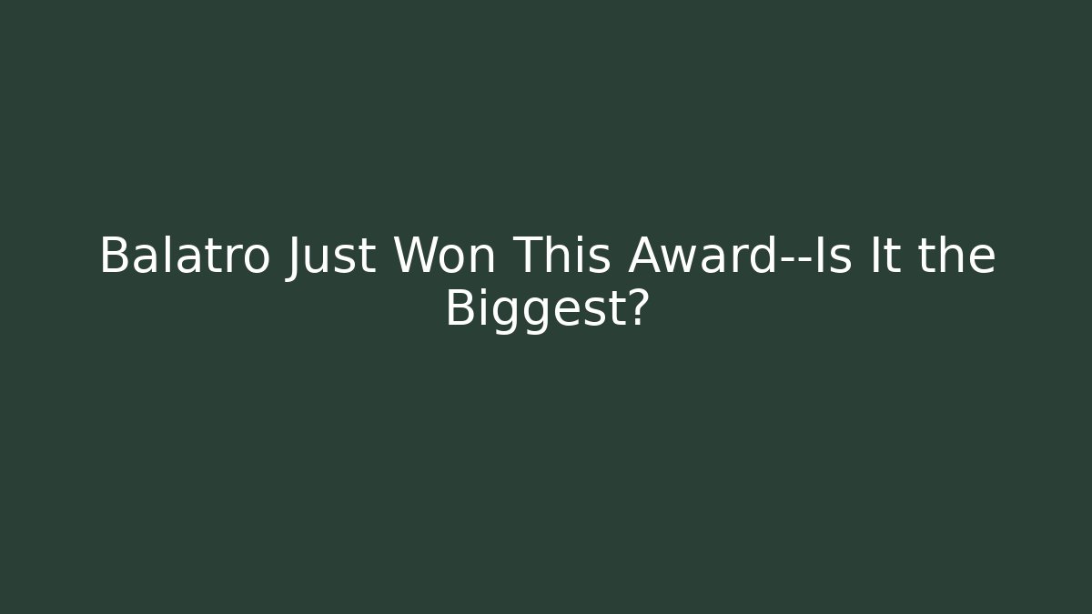 Balatro Just Won This Award—Is It the Biggest?