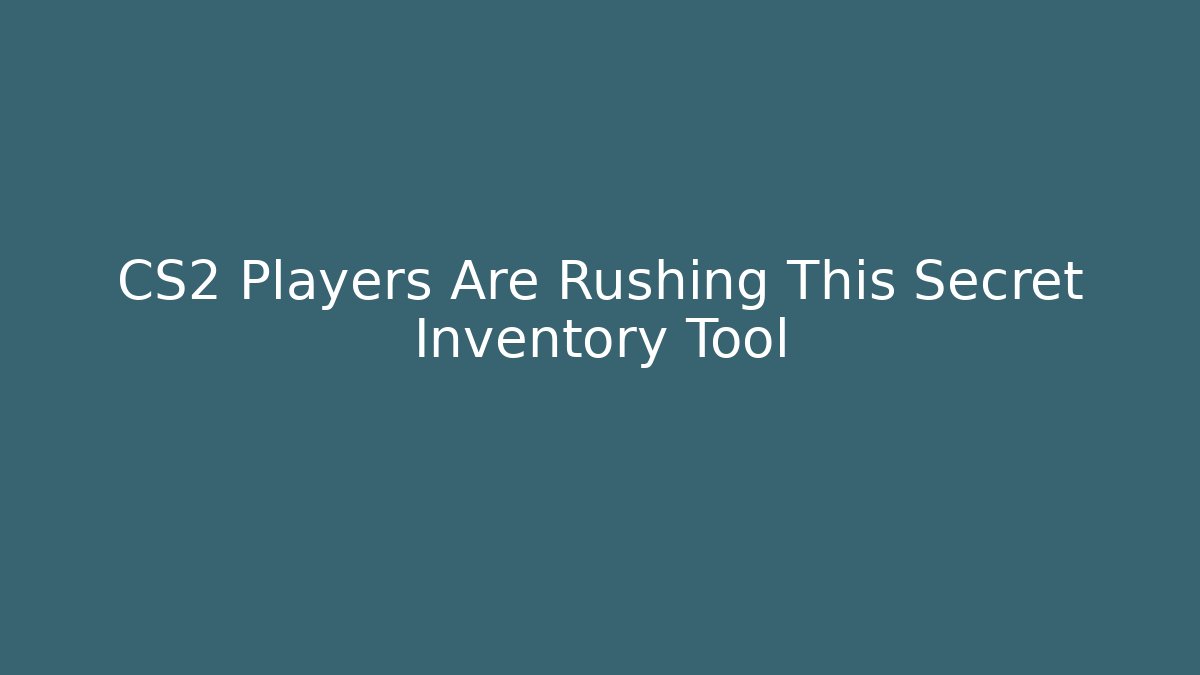 CS2 Players Are Rushing This Secret Inventory Tool - Buddy Program