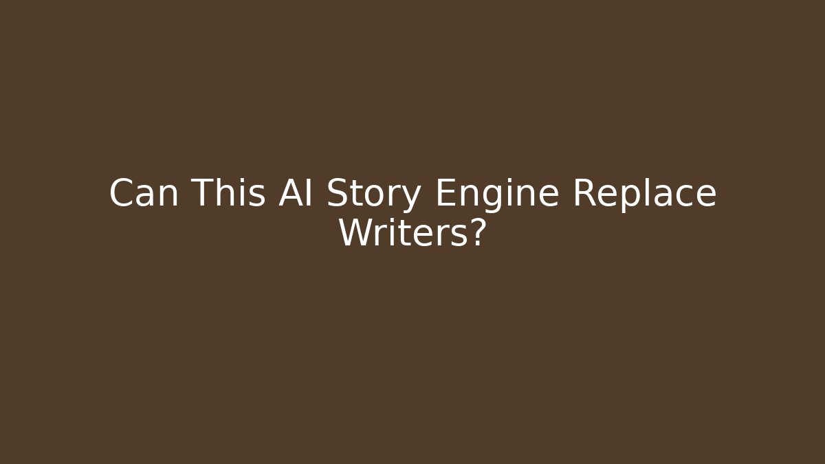 Can This AI Story Engine Replace Writers?