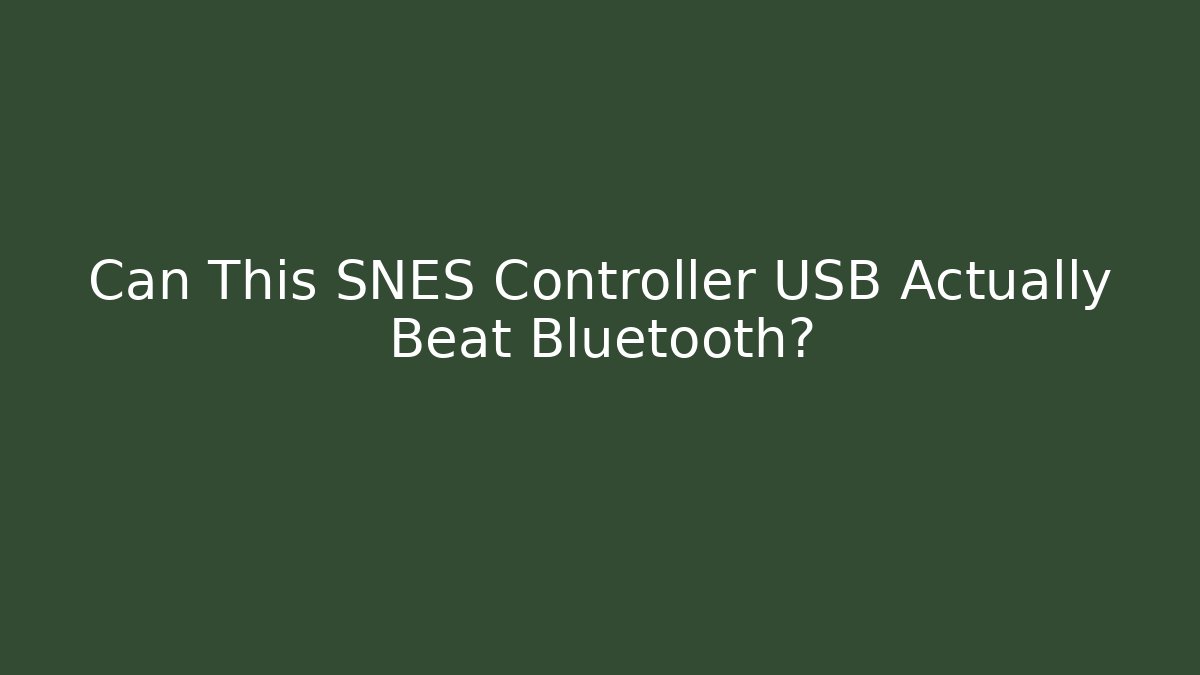 Can This SNES Controller USB Actually Beat Bluetooth?