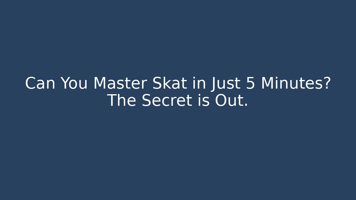 Can You Master Skat in Just 5 Minutes? The Secret is Out.