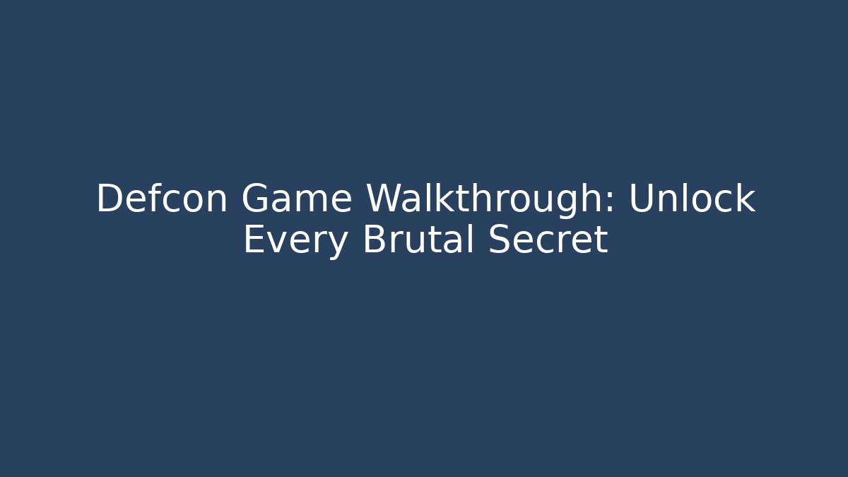 Defcon Game Walkthrough: Unlock Every Brutal Secret - Buddy Program