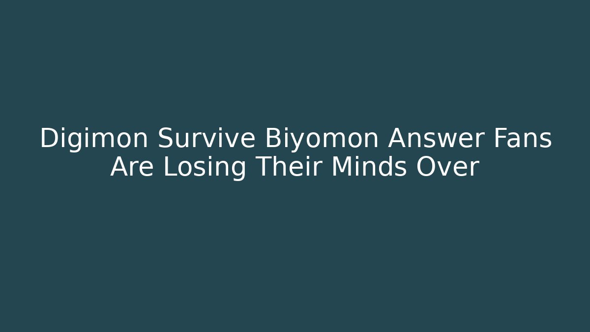 Digimon Survive Biyomon Answer Fans Are Losing Their Minds Over