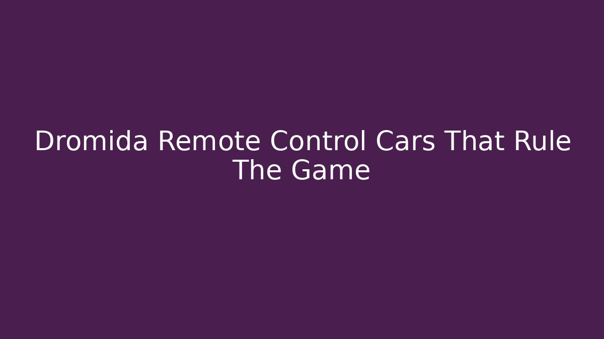 Dromida Remote Control Cars That Rule The Game