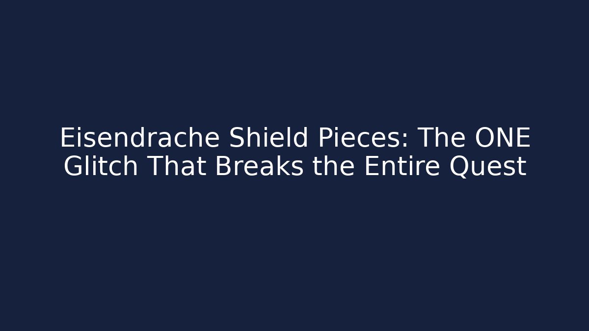 Eisendrache Shield Pieces: The ONE Glitch That Breaks the Entire Quest