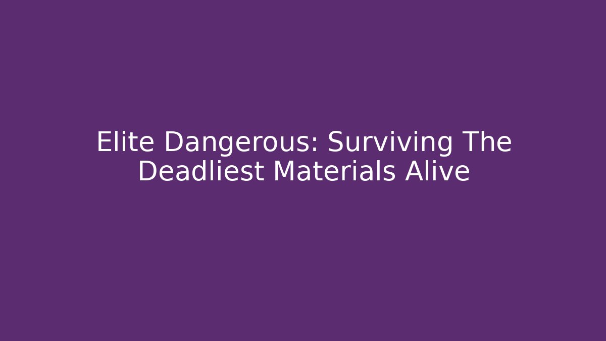 Elite Dangerous: Surviving The Deadliest Materials Alive - Buddy Program