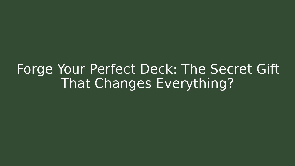 Forge Your Perfect Deck: The Secret Gift That Changes Everything? - Buddy Program