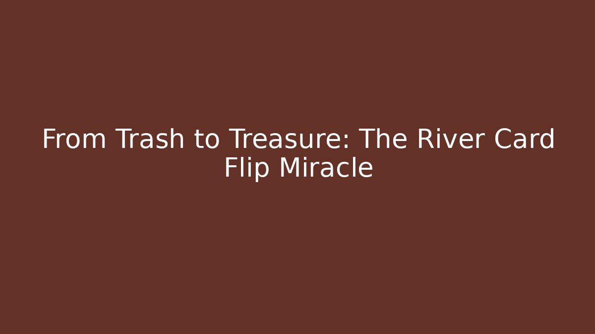 From Trash to Treasure: The River Card Flip Miracle