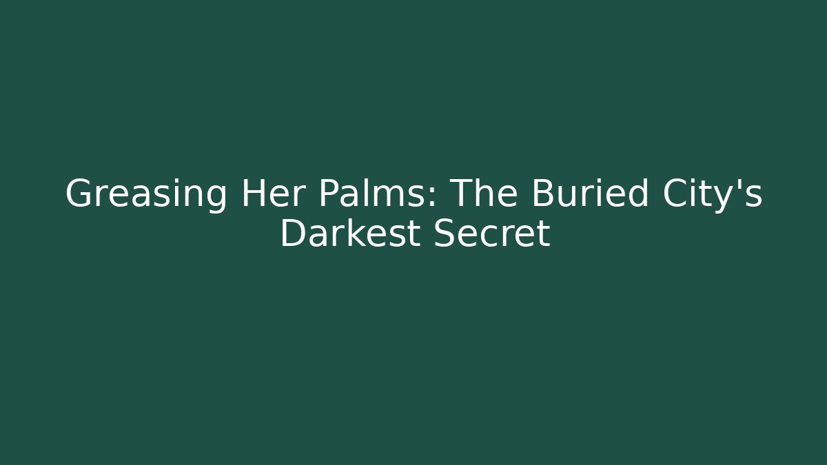 Greasing Her Palms: The Buried City's Darkest Secret