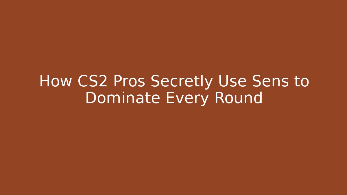 How CS2 Pros Secretly Use Sens to Dominate Every Round - Buddy Program