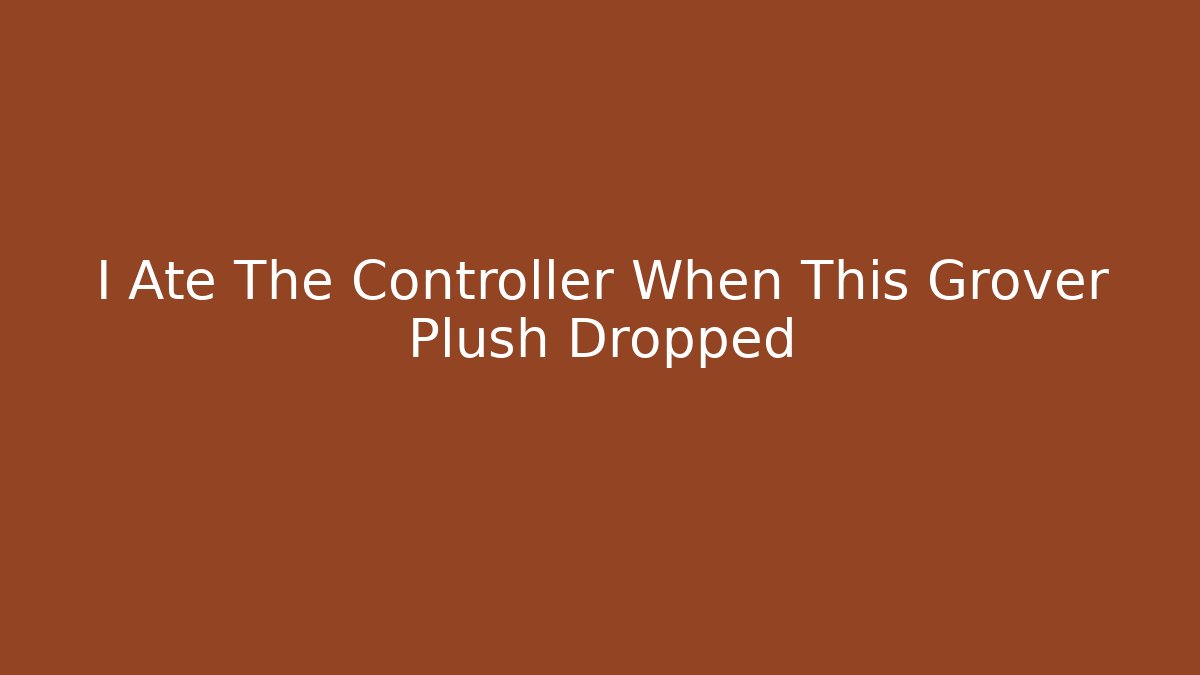 I Ate The Controller When This Grover Plush Dropped - Buddy Program