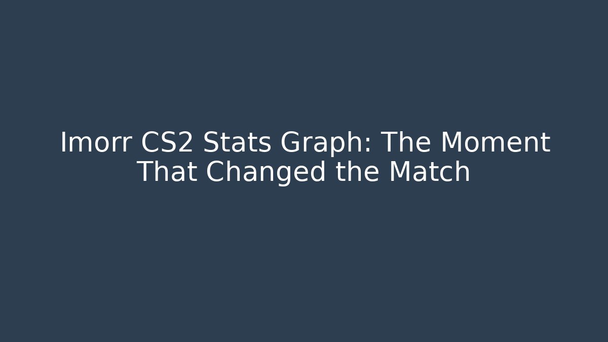 Imorr CS2 Stats Graph: The Moment That Changed the Match