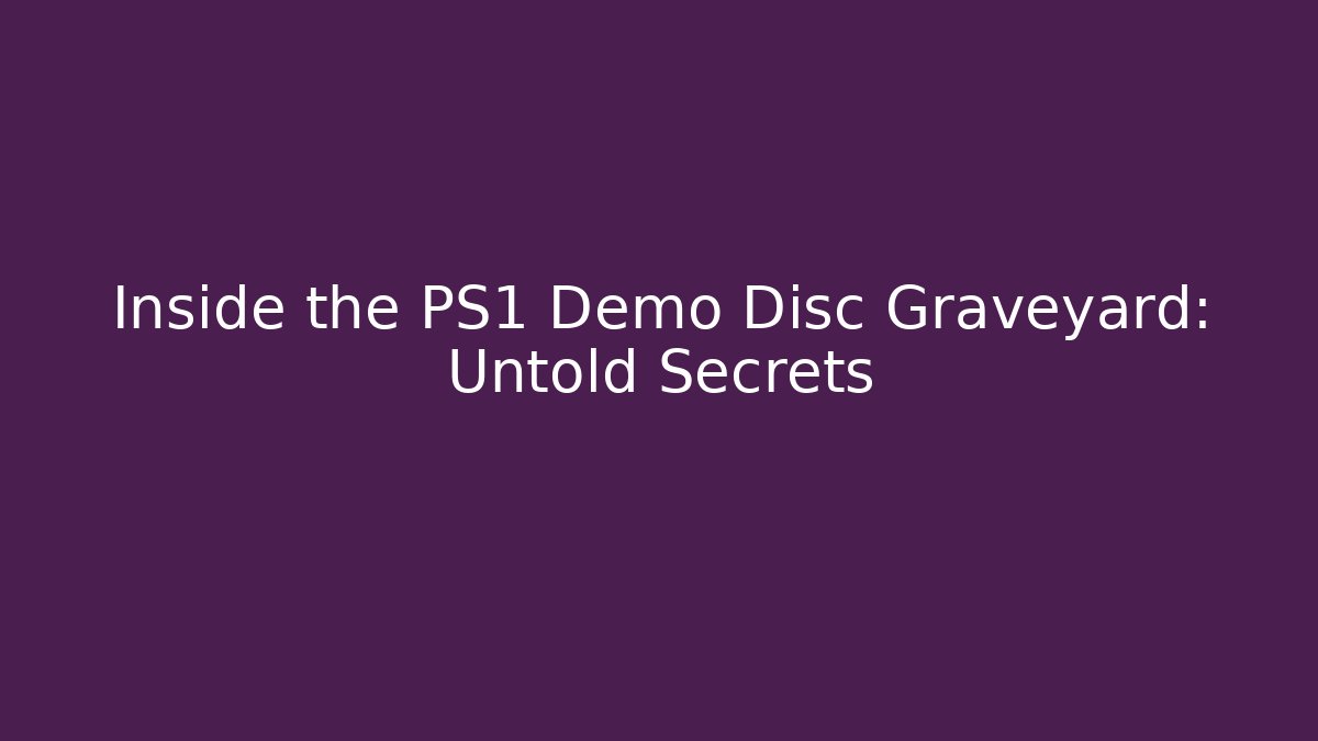 Inside the PS1 Demo Disc Graveyard: Untold Secrets - Buddy Program