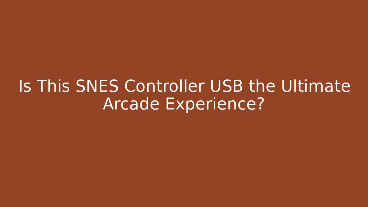 Is This SNES Controller USB the Ultimate Arcade Experience? - Buddy Program