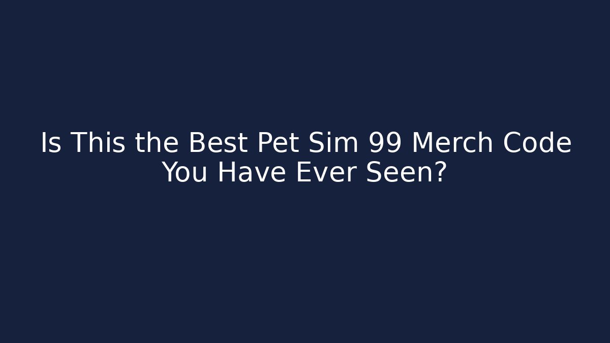 Is This the Best Pet Sim 99 Merch Code You Have Ever Seen? - Buddy Program