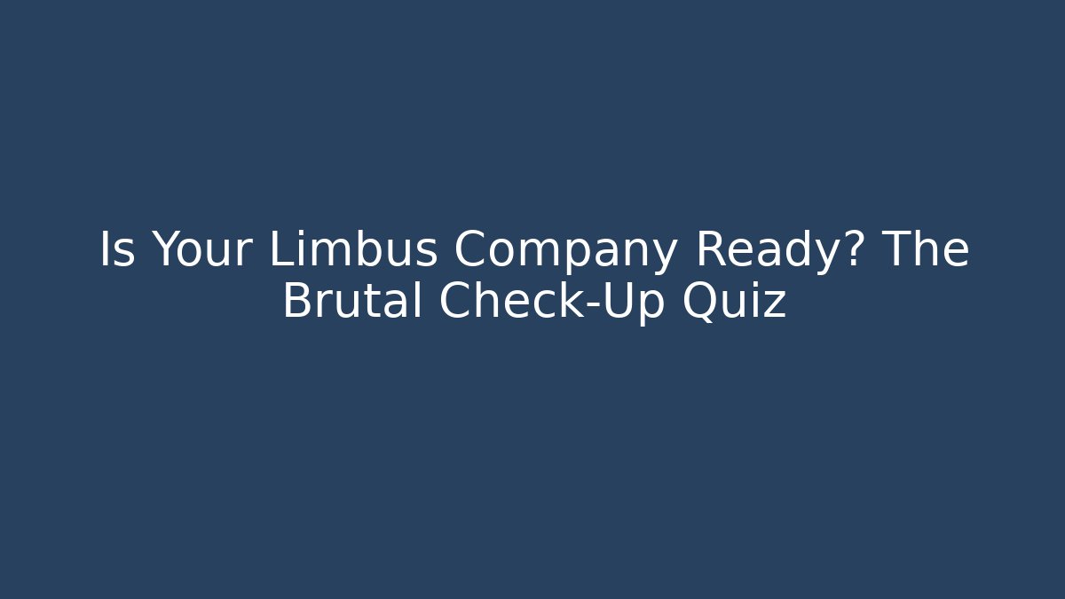 Is Your Limbus Company Ready? The Brutal Check-Up Quiz