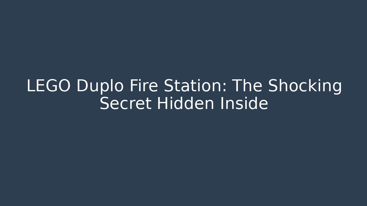 LEGO Duplo Fire Station: The Shocking Secret Hidden Inside - Buddy Program