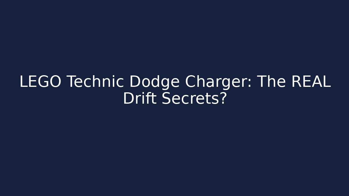 LEGO Technic Dodge Charger: The REAL Drift Secrets?
