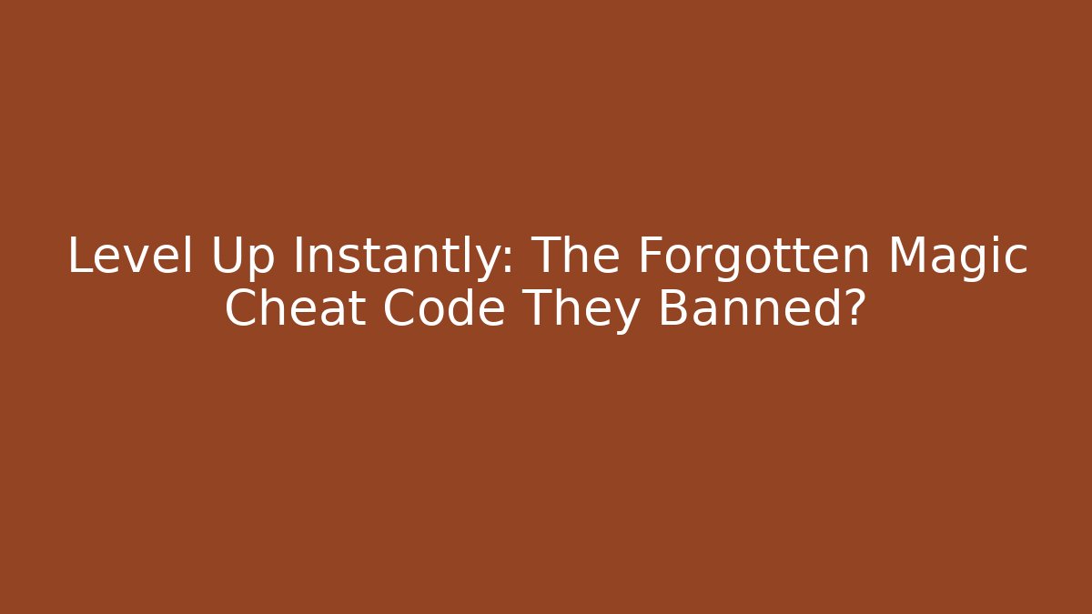 Level Up Instantly: The Forgotten Magic Cheat Code They Banned? - Buddy Program