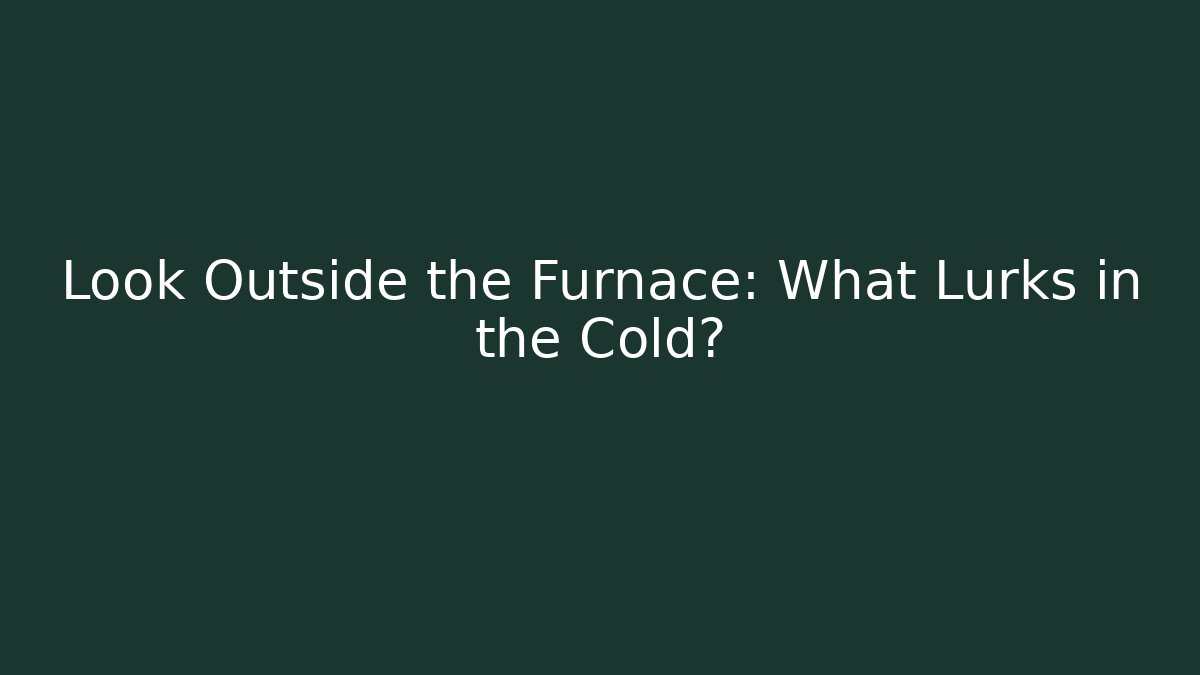 Look Outside the Furnace: What Lurks in the Cold?