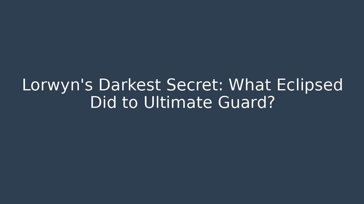 Lorwyn's Darkest Secret: What Eclipsed Did to Ultimate Guard? - Buddy Program