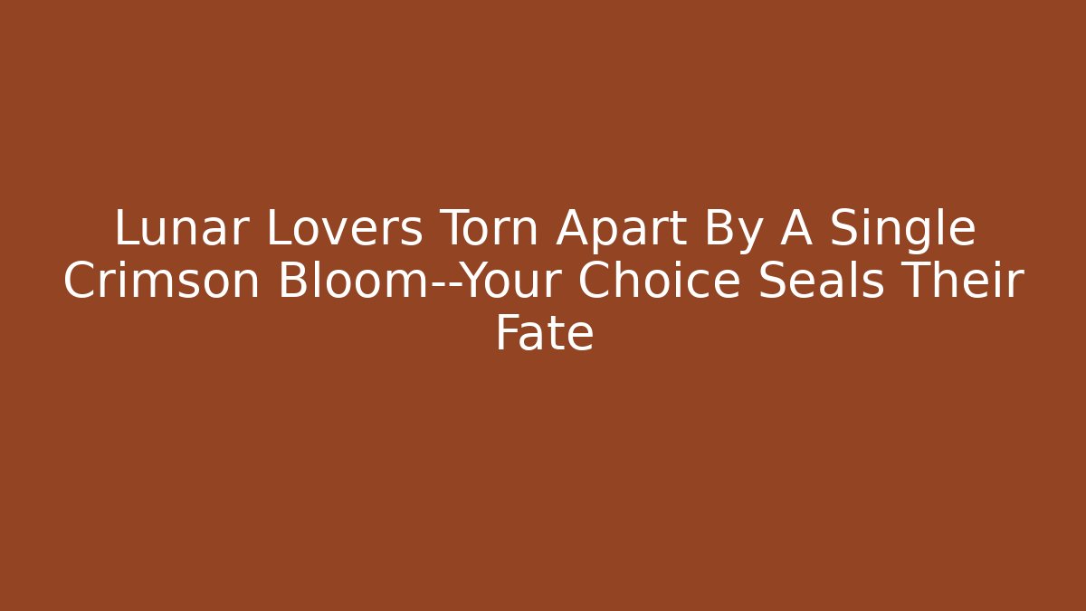 Lunar Lovers Torn Apart By A Single Crimson Bloom—Your Choice Seals Their Fate