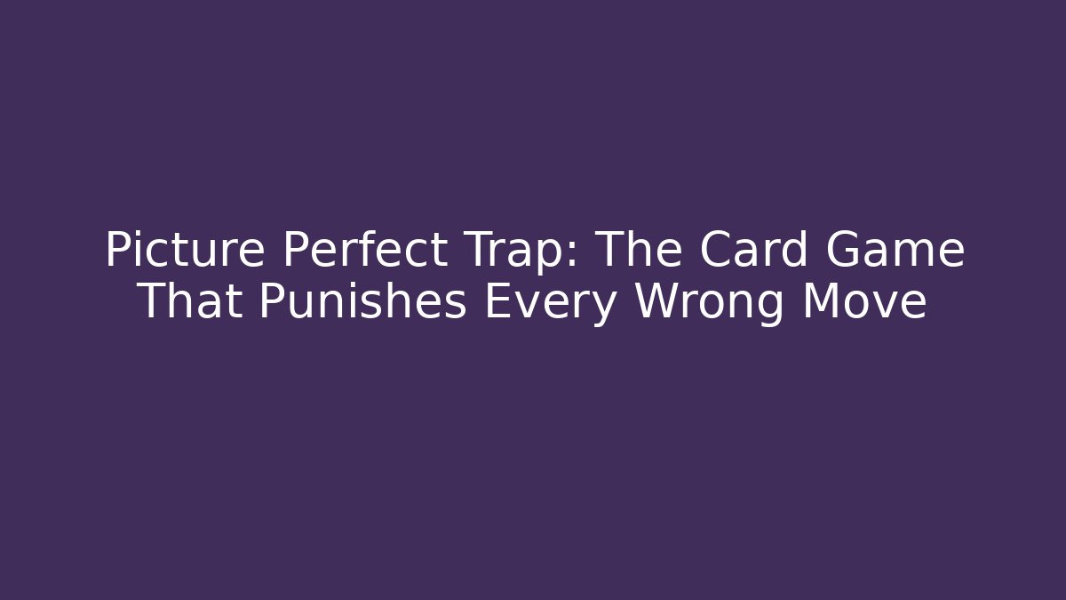 Picture Perfect Trap: The Card Game That Punishes Every Wrong Move