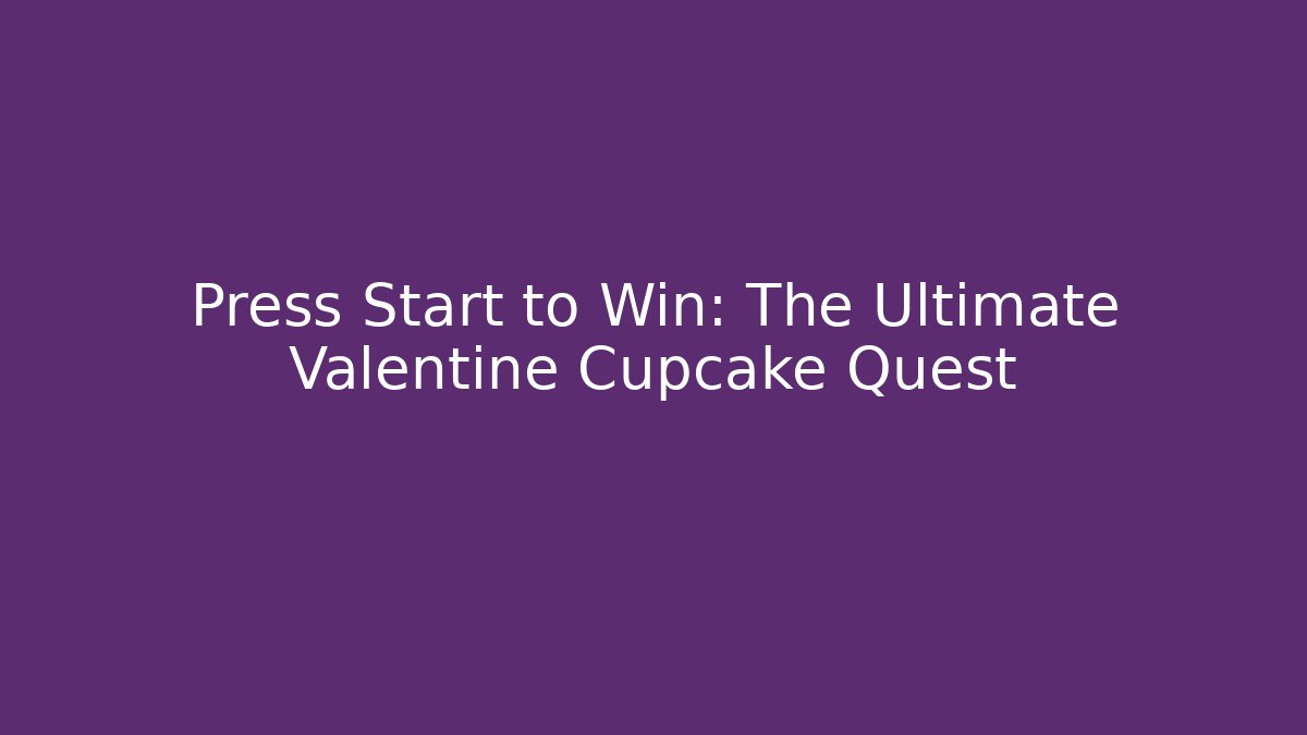 Press Start to Win: The Ultimate Valentine Cupcake Quest - Buddy Program