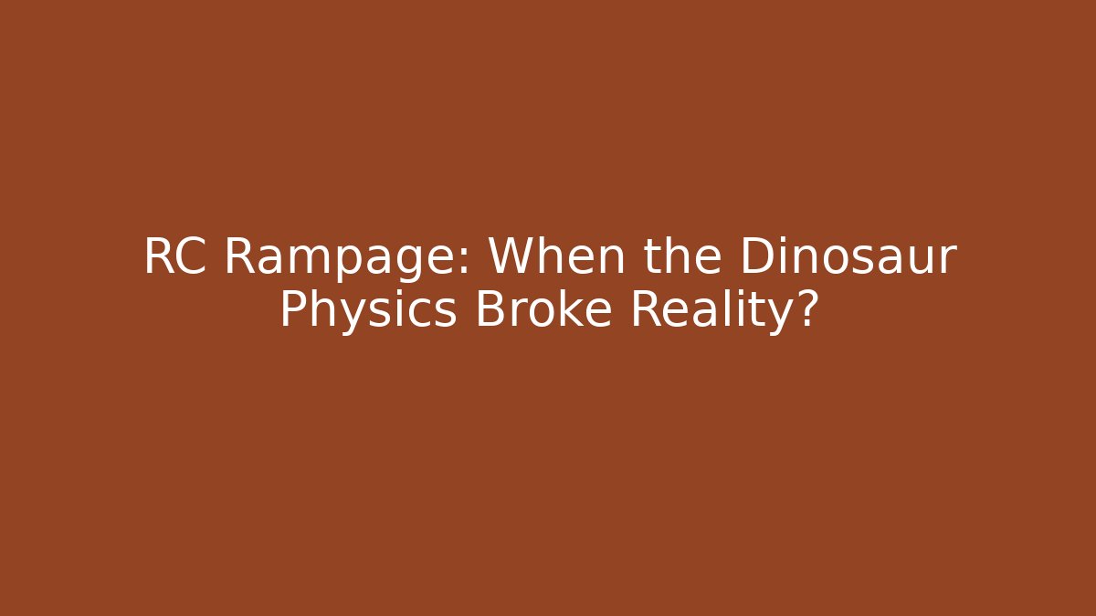 RC Rampage: When the Dinosaur Physics Broke Reality?