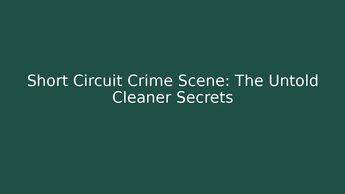 Short Circuit Crime Scene: The Untold Cleaner Secrets