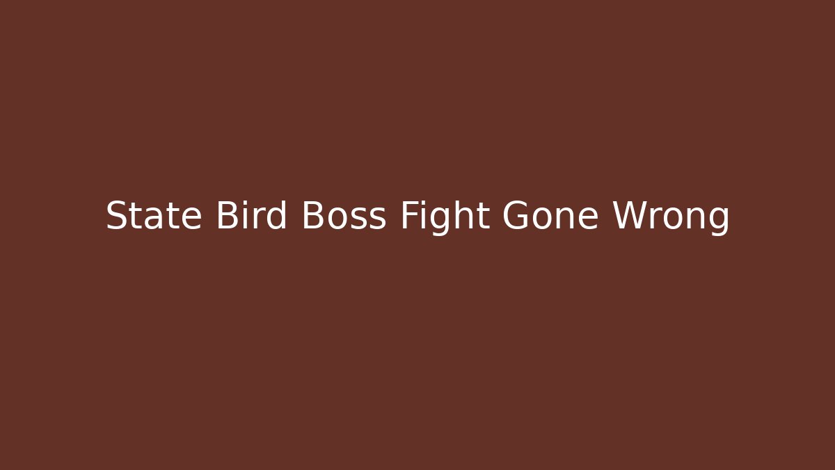 State Bird Boss Fight Gone Wrong