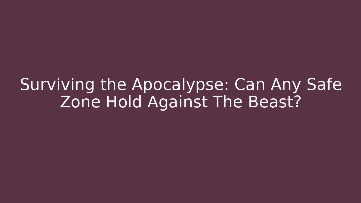 Surviving the Apocalypse: Can Any Safe Zone Hold Against The Beast?