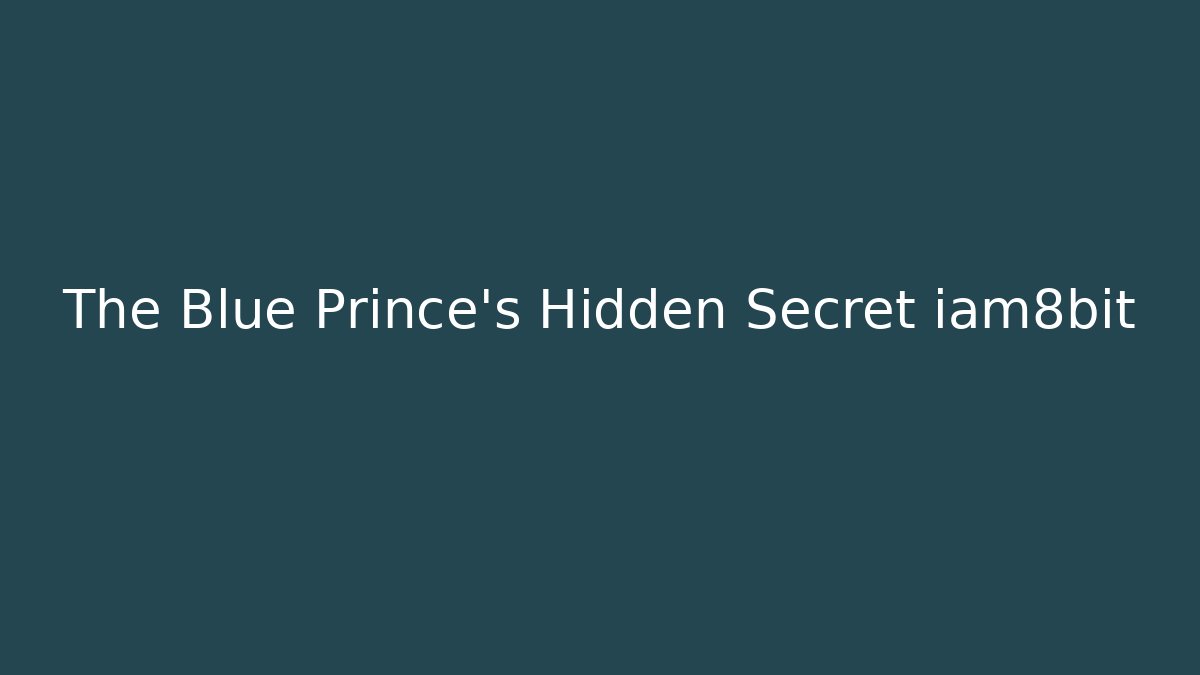 The Blue Prince's Hidden Secret iam8bit - Buddy Program