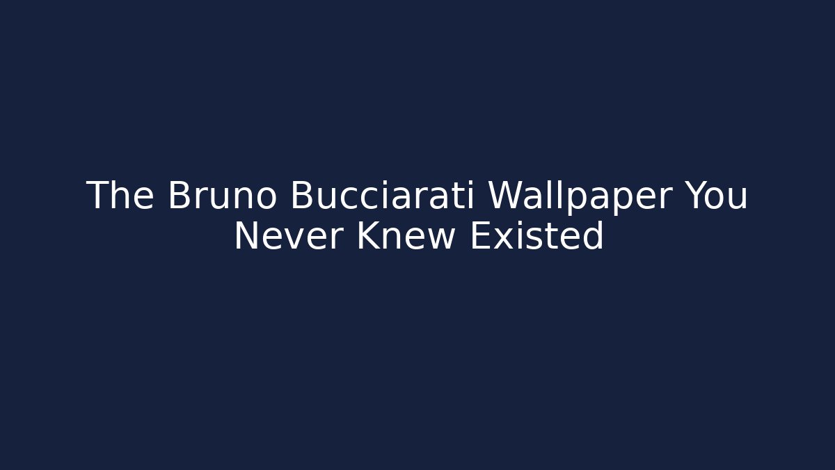 The Bruno Bucciarati Wallpaper You Never Knew Existed