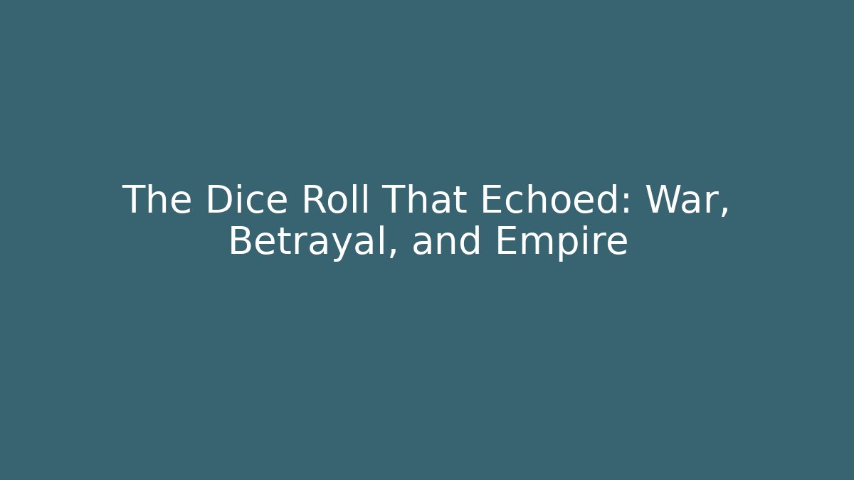 The Dice Roll That Echoed: War, Betrayal, and Empire