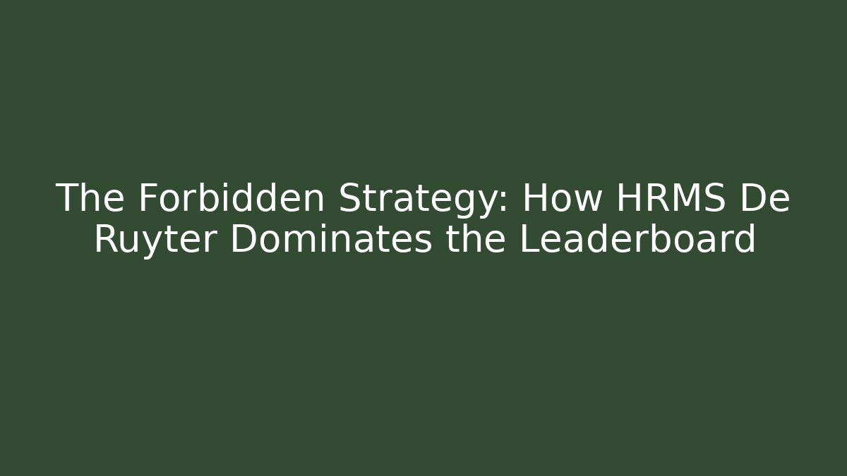 The Forbidden Strategy: How HRMS De Ruyter Dominates the Leaderboard
