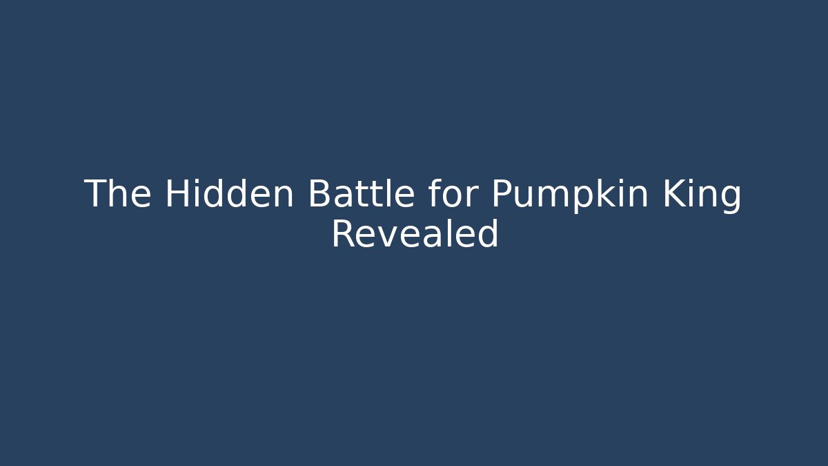 The Hidden Battle for Pumpkin King Revealed - Buddy Program