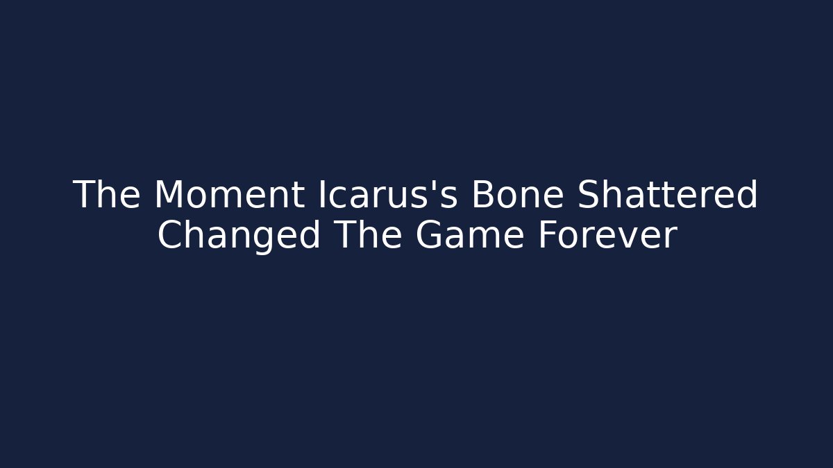 The Moment Icarus's Bone Shattered Changed The Game Forever - Buddy Program