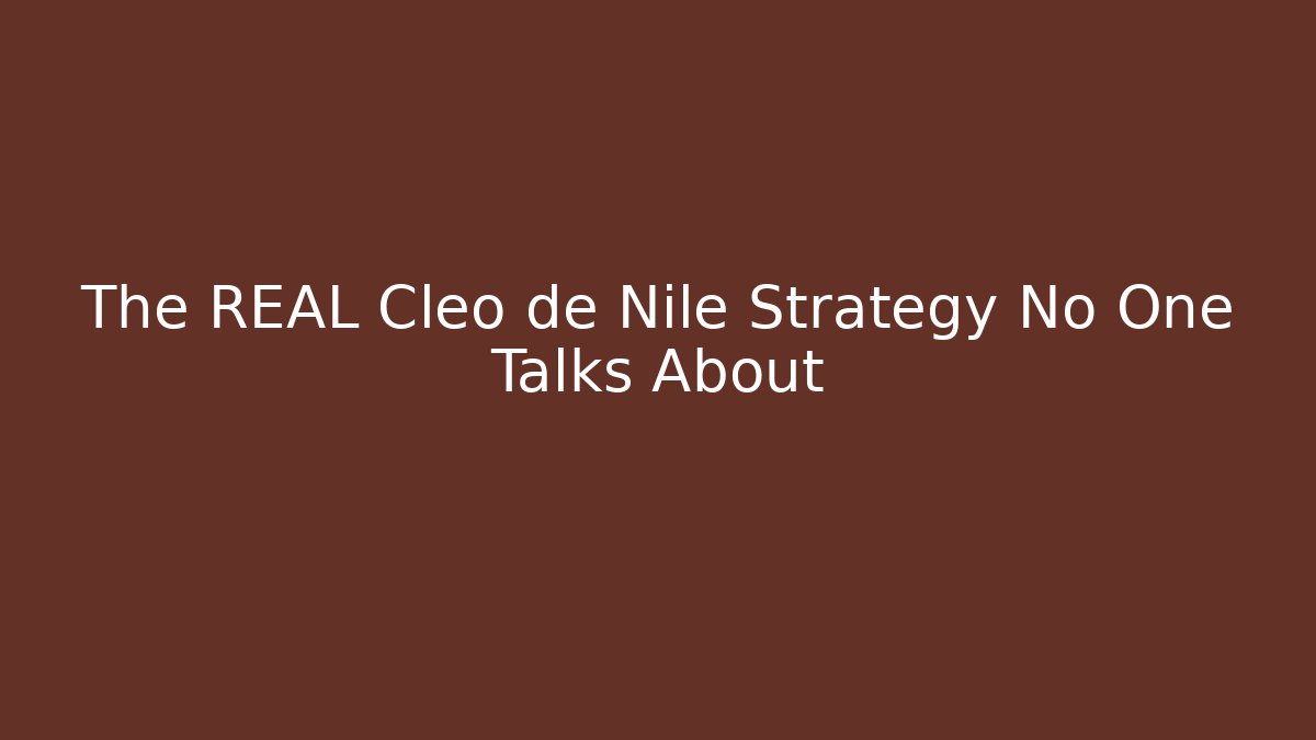 The REAL Cleo de Nile Strategy No One Talks About - Buddy Program