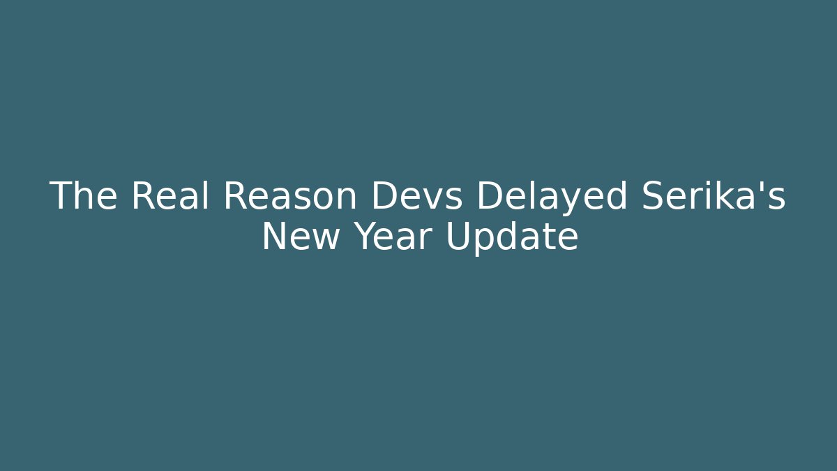 The Real Reason Devs Delayed Serika's New Year Update - Buddy Program