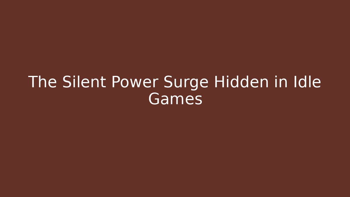 The Silent Power Surge Hidden in Idle Games