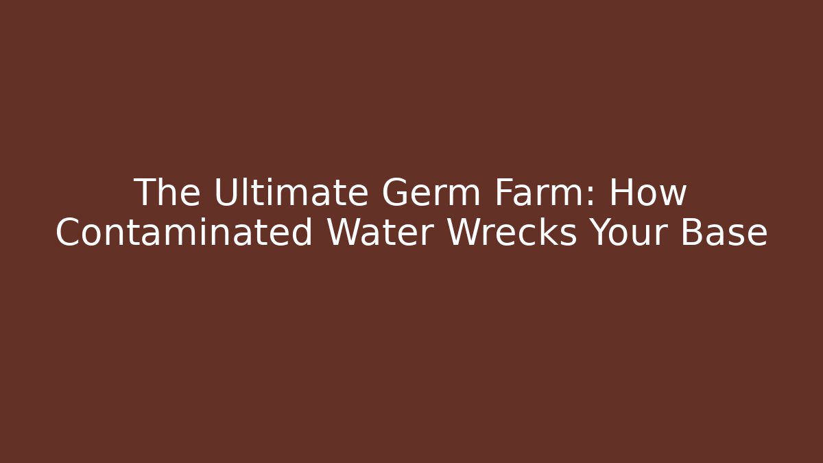 The Ultimate Germ Farm: How Contaminated Water Wrecks Your Base