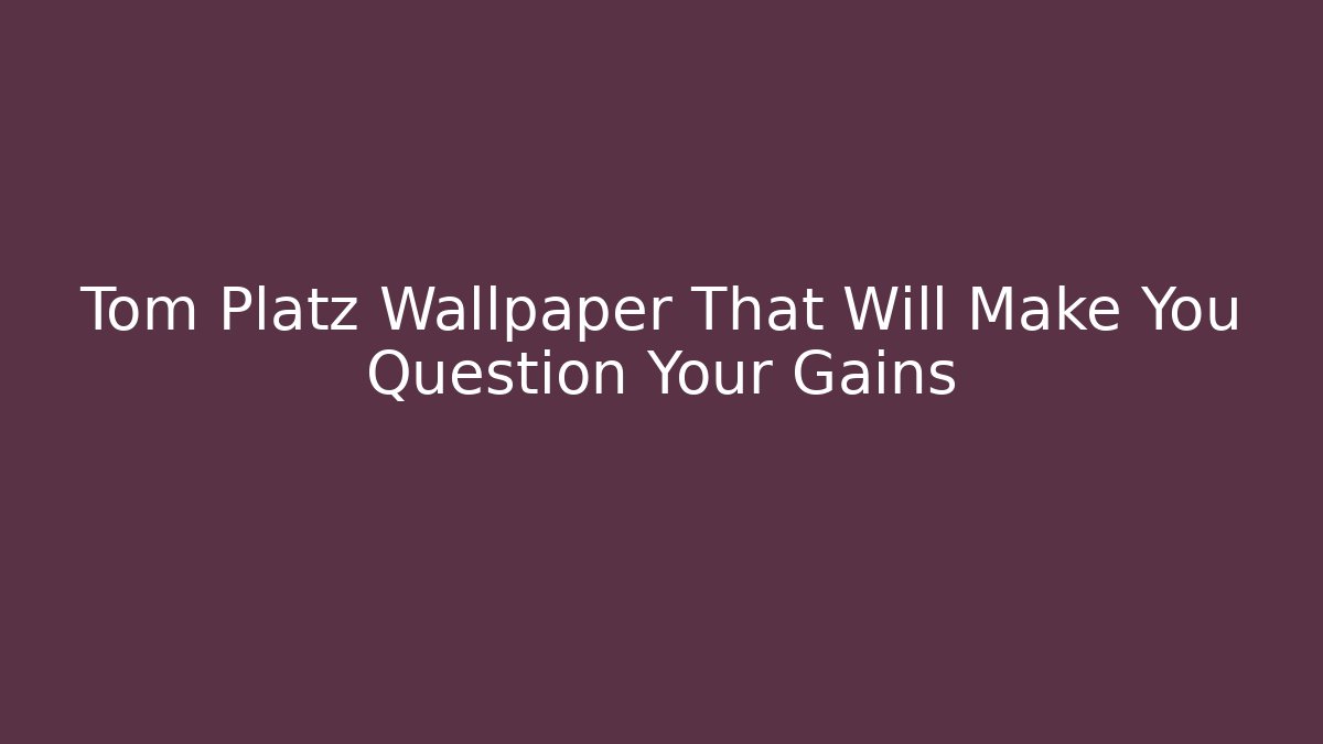 Tom Platz Wallpaper That Will Make You Question Your Gains