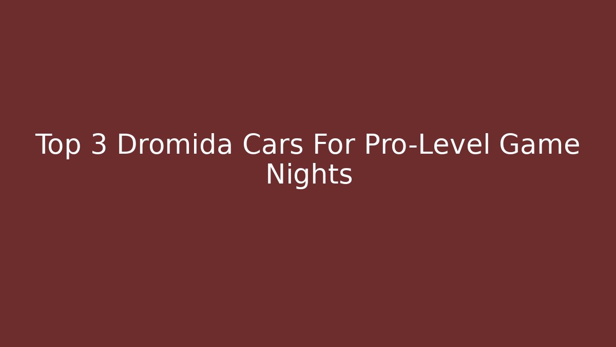 Top 3 Dromida Cars For Pro-Level Game Nights
