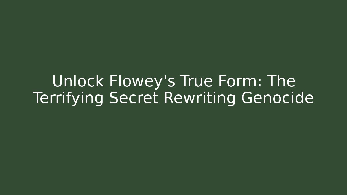 Unlock Flowey's True Form: The Terrifying Secret Rewriting Genocide