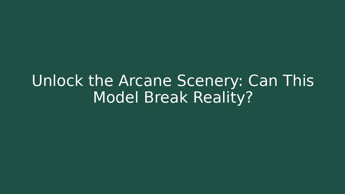 Unlock the Arcane Scenery: Can This Model Break Reality?