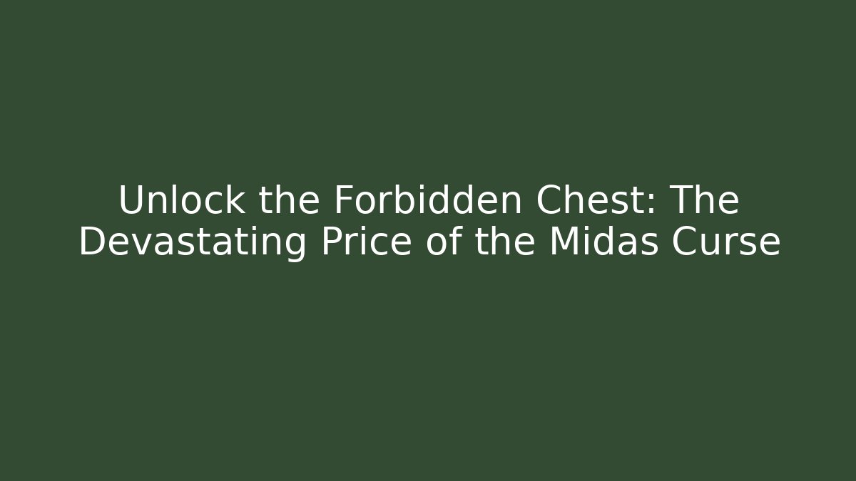 Unlock the Forbidden Chest: The Devastating Price of the Midas Curse